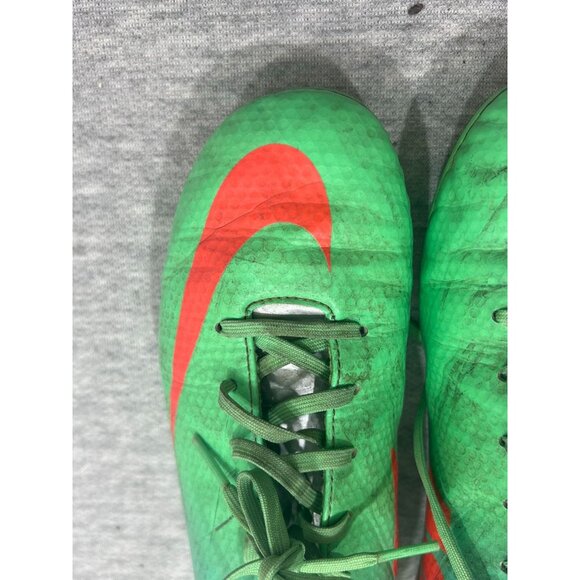 Nike Youth Shoes Mercurial Soccer Cleats Outdoor Kids Size 6Y Neon Green Orange - Picture 3 of 9